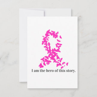 Breast Cancer: I am the hero of this story card