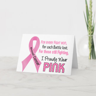 Breast Cancer I Proudly Wear Pink 1 Card