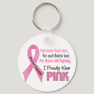 Breast Cancer I Proudly Wear Pink 1 Keychain