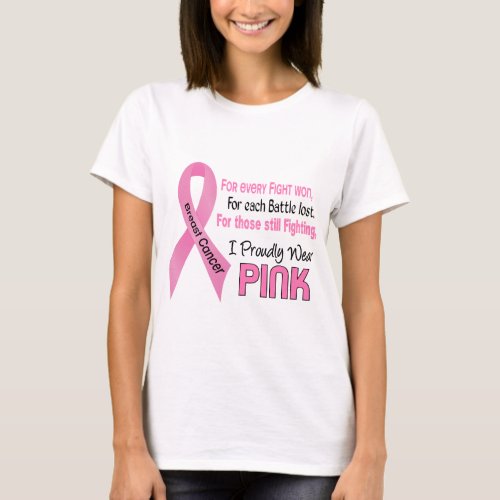 Breast Cancer I Proudly Wear Pink 1 T_Shirt