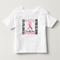 Breast Cancer I Proudly Wear Pink 2 Toddler T-shirt