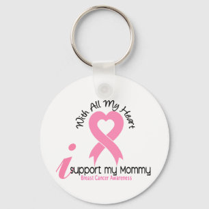 Breast Cancer I Support My Mommy Keychain