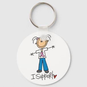 Breast Cancer I Support Tshirts and Gifts Keychain