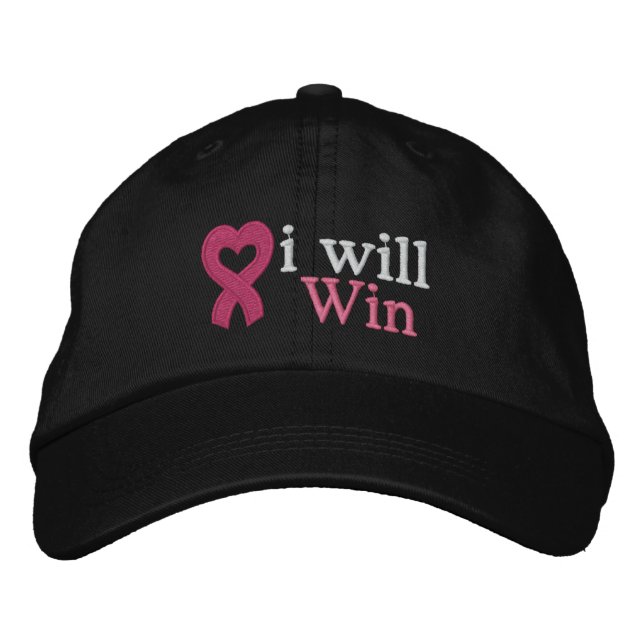 Breast Cancer I Will Win Embroidered Baseball Cap (Front)