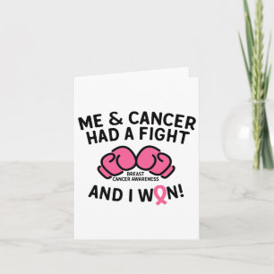 Breast Cancer I Won Breast Cancer Survivor Support Card