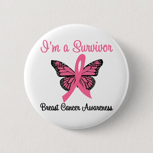 Breast Cancer I'm a Survivor Button (Front)