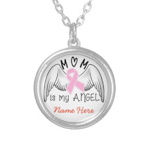 Breast Cancer In Memory of Mom Necklace