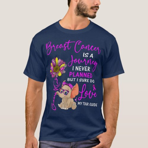 Breast Cancer Is A Journey Breast Cancer Awareness T_Shirt