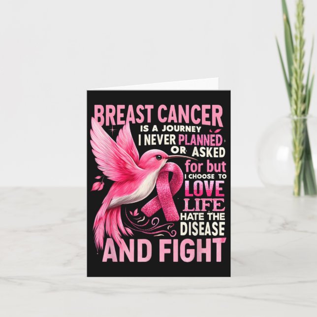 Breast Cancer Is A Journey I Never Planned Breast  Card (Front)