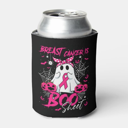 Breast Cancer Is Boo Sheet Breast Cancer Halloween Can Cooler