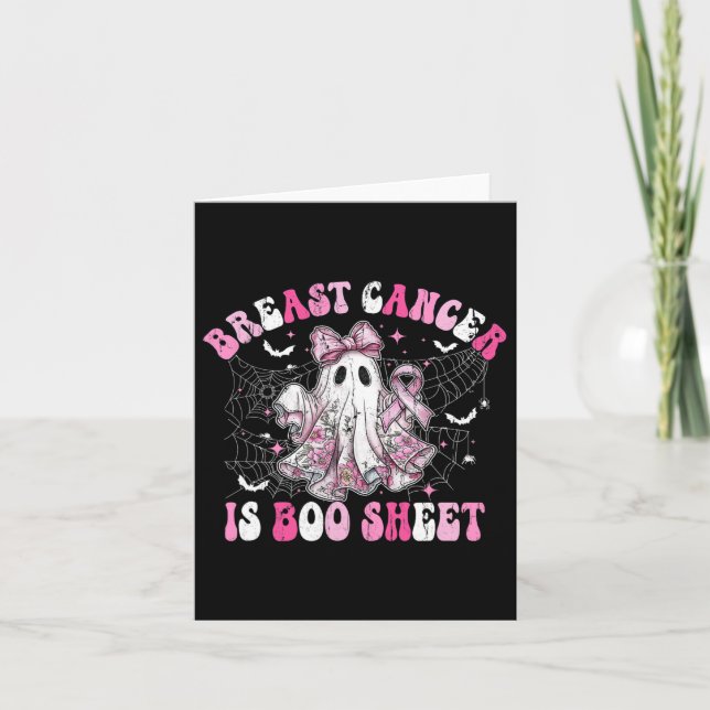 Breast Cancer Is Boo Sheet  Card (Front)
