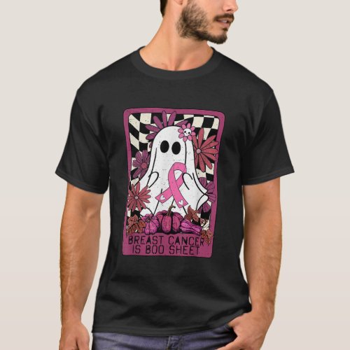 Breast Cancer Is Boo Sheet Ghost Halloween Awarene T_Shirt