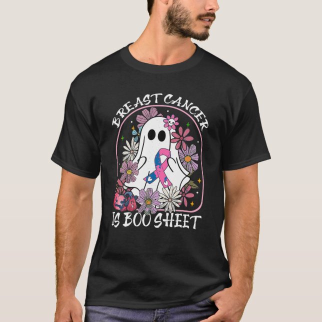 Breast Cancer Is Boo Sheet Ghost Halloween Awarene T-Shirt (Front)