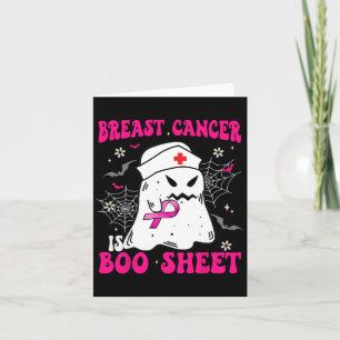 Breast Cancer Is Boo Sheet Groovy Pink Spooky For  Card