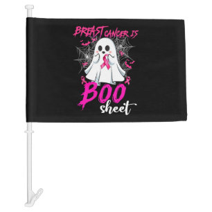 Breast Cancer Is Boo Sheet Halloween Breast Cancer Car Flag