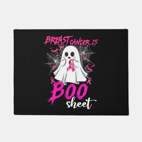 Breast Cancer Is Boo Sheet Halloween Breast Cancer Doormat