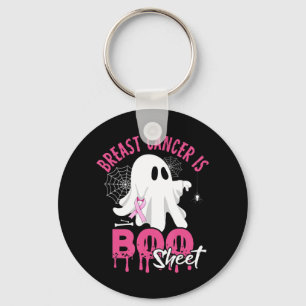 Breast Cancer Is Boo Sheet Halloween Breast Cancer Keychain