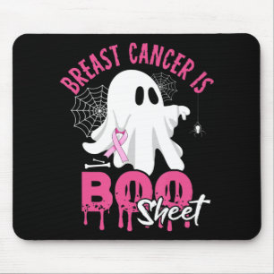 Breast Cancer Is Boo Sheet Halloween Breast Cancer Mouse Pad