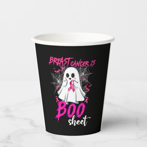 Breast Cancer Is Boo Sheet Halloween Breast Cancer Paper Cups