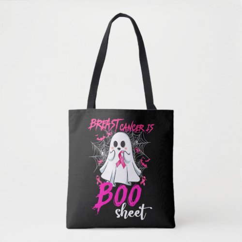 Breast Cancer Is Boo Sheet Halloween Breast Cancer Tote Bag