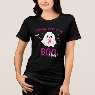Breast Cancer Is Boo Sheet Halloween Breast Cancer Tri-Blend Shirt