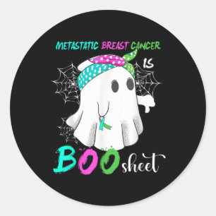 Breast Cancer Is Boo Sheet Halloween Costume Classic Round Sticker