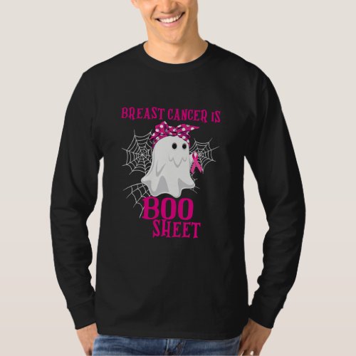 Breast Cancer Is Boo Sheet Halloween Costume T_Shirt