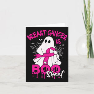 Breast Cancer Is Boo Sheet Halloween Support Squad Card