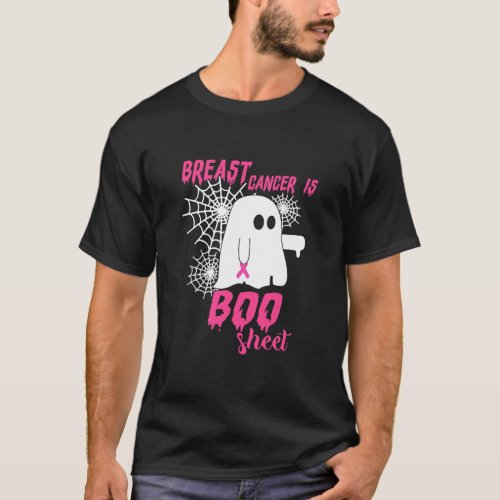 Breast cancer Is Boo Sheet Halloween  T_Shirt