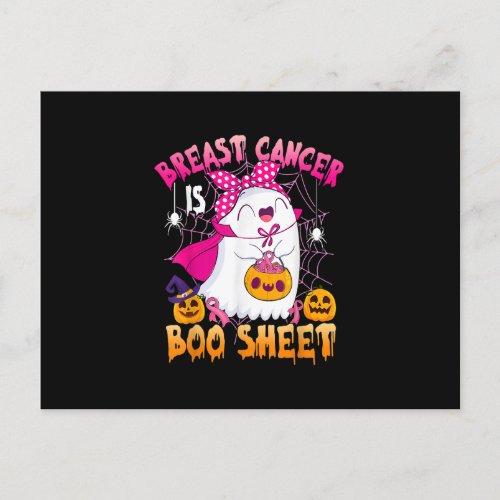 Breast Cancer Is Boo Sheet Halloween Warriors Brea Postcard