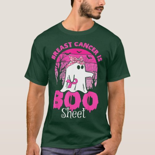 Breast Cancer Is Boo Sheet Pink Ribbon Ghost Hallo T_Shirt