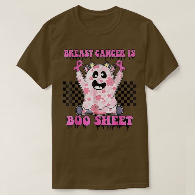 Breast Cancer Is Boo Sheet Pink Ribbon Halloween A T-Shirt (Design Front)