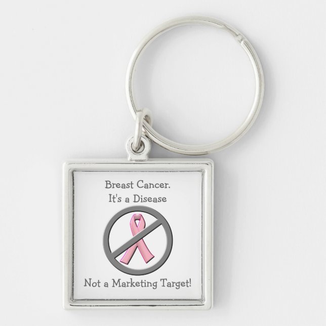 Breast Cancer is Disease-Not Marketing Opportunity Keychain (Front)