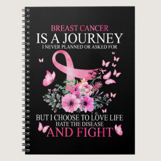 Breast Cancer Journey Butterfly Fight Cancer Survi Notebook