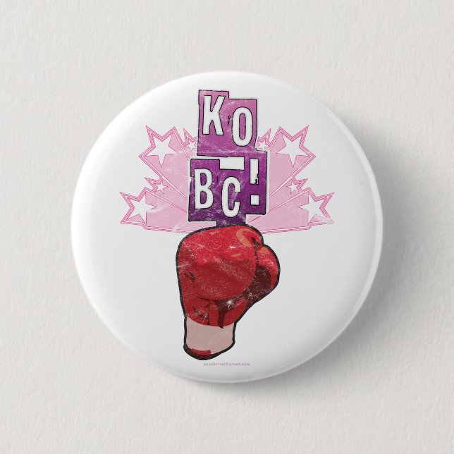 Breast Cancer KO Distressed Button (Front)