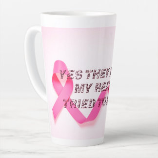 Breast cancer latte mug