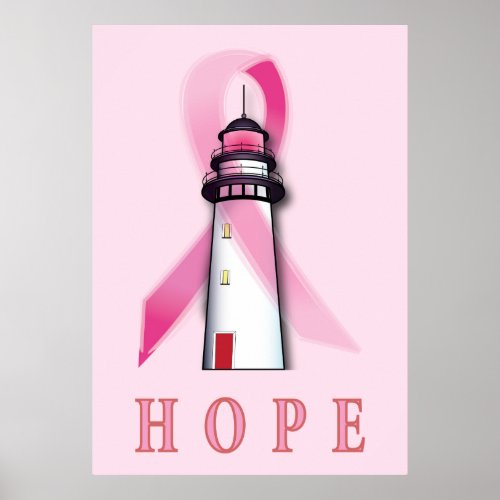 Breast Cancer Lighthouse of Hope Poster