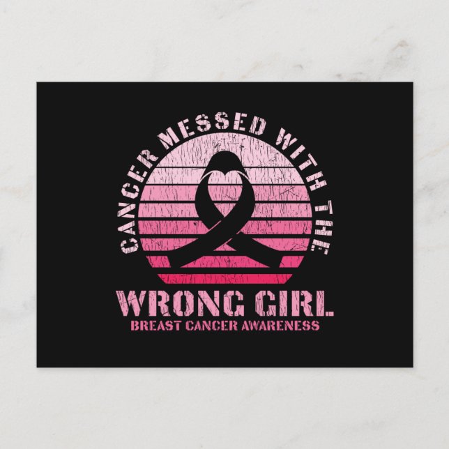 Breast Cancer Messed With The Wrong Girl Survivor  Postcard (Front)
