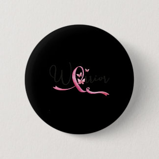 Breast Cancer Month Butterflies Pink Ribbon Women' Button