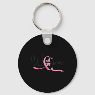 Breast Cancer Month Butterflies Pink Ribbon Women' Keychain
