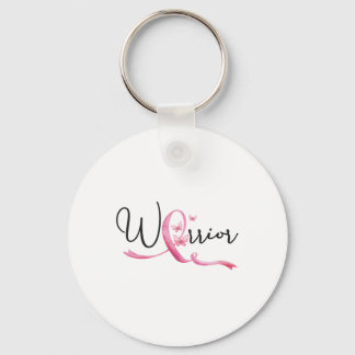 Breast Cancer Month Butterflies Pink Ribbon Women' Keychain