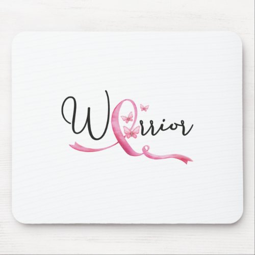 Breast Cancer Month Butterflies Pink Ribbon Women Mouse Pad