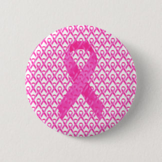 Breast Cancer Month Pink Ribbon Pinback Button