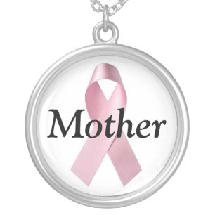 Breast Cancer Mother Silver Plated Necklace