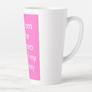 Breast Cancer mug: I am the hero Latte Mug