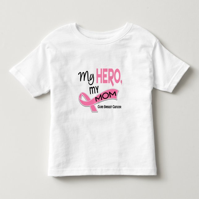 Breast Cancer MY HERO, MY MOM 42 Toddler T-shirt (Front)