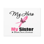 Breast Cancer My Hero My Sister Postcard