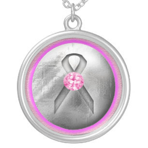 Breast cancer necklace