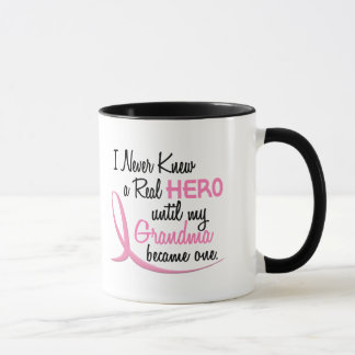 BREAST CANCER Never Knew A Hero 3 Grandma Mug