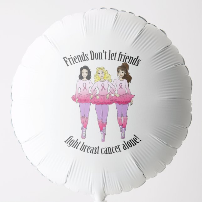 breast cancer-no one fights alone balloon (Front)
